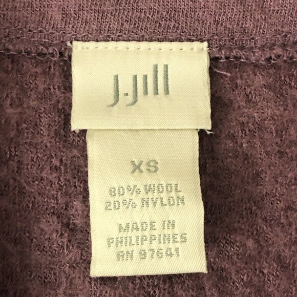 J. Jill Womens Size XS Wool Blend Purple Button Front Cardigan Jacket - Picture 4 of 4